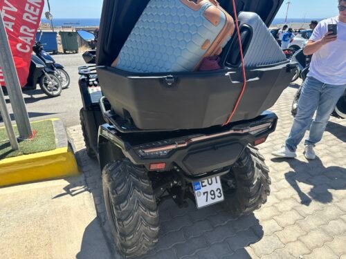 Moto Panos Santorini luggage on the ATV